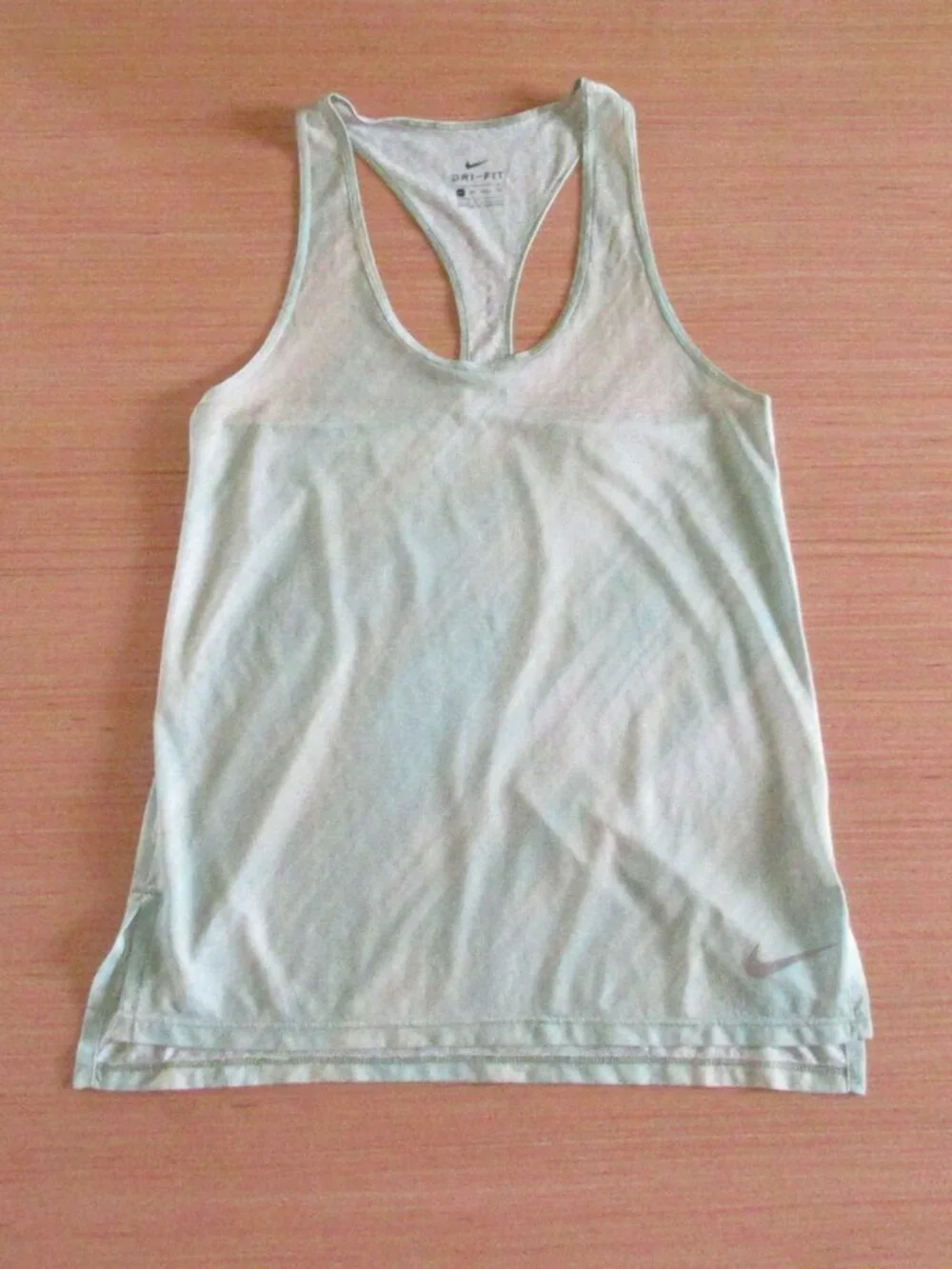 Nike Dri‑FIT Lightweight Racerback Tank XS Seafoam Green/Grey/White